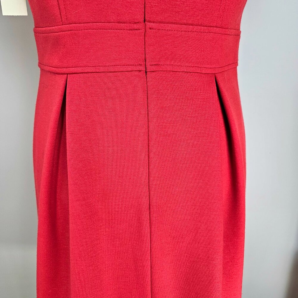 NWT Shoshanna x Bergdorf Goodman Red Pleated Fit-and-Flare Dress – Size 10 - Picture 9 of 12